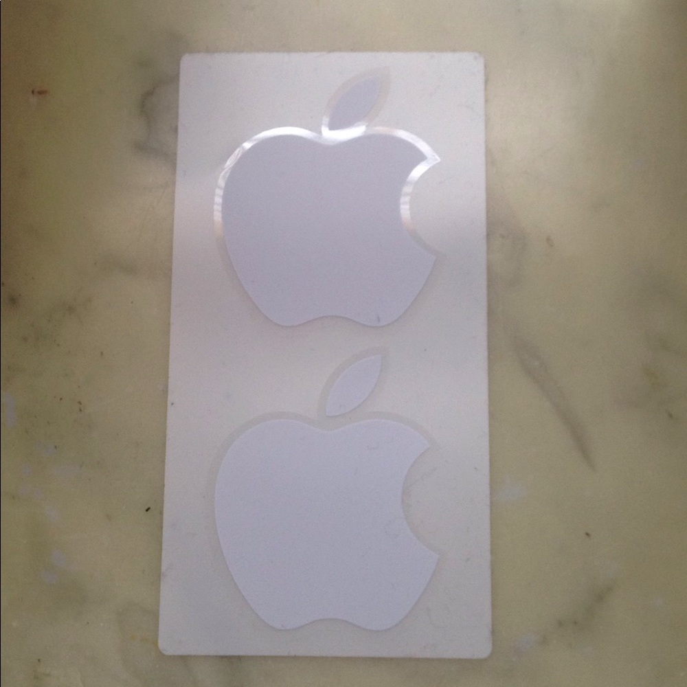 ⭐️APPLE Authentic Stickers Set of 2 White New FREE